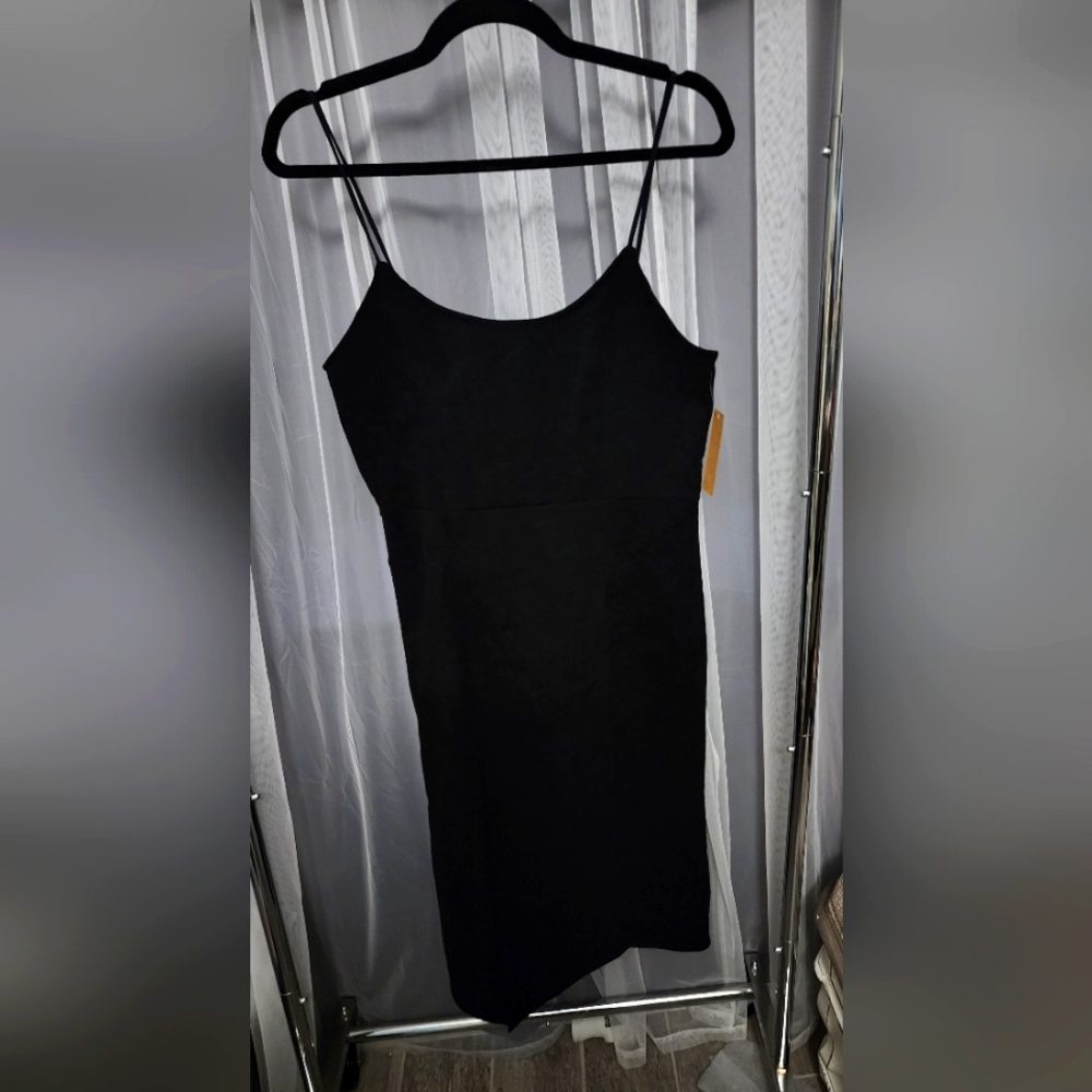 Nanamacs black suede dress, women's large.